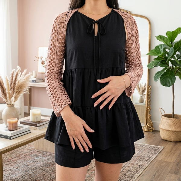 HOW TO CROCHET MESH TOP CROCHET BOLERO 10