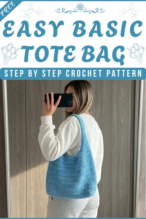 Crochet Basic Tote Bag Tutorial Step by Step tutorial 8