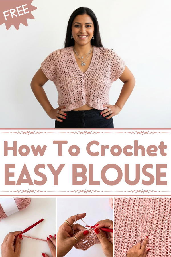 Crochet Blouse - Step by Step - Easy Level 1