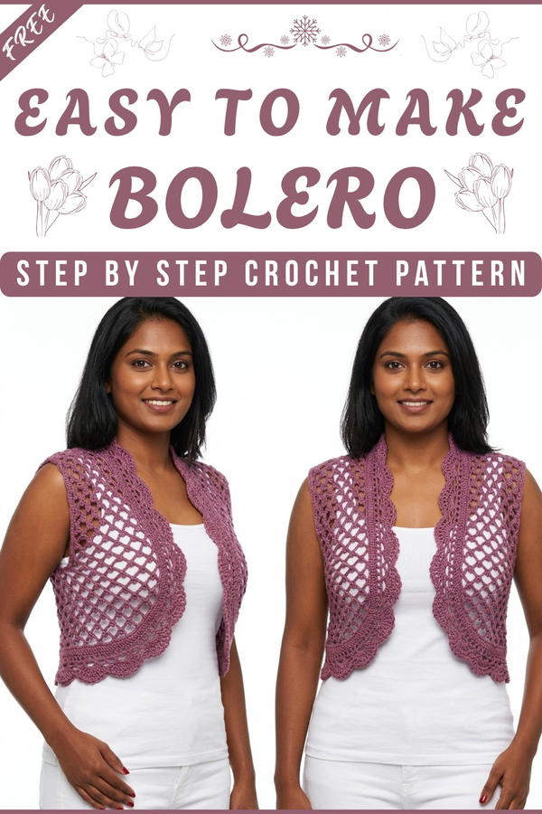 Crochet Bolero “Sabor a mi” Model- STEP-BY-STEP TUTORIAL 8
