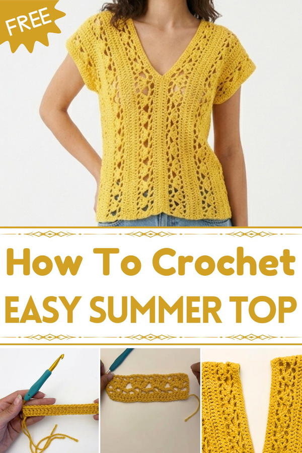 Crochet Crochet summer top easy and quick, step-by-step tutorial easy and quick, step-by-step tutorial 1