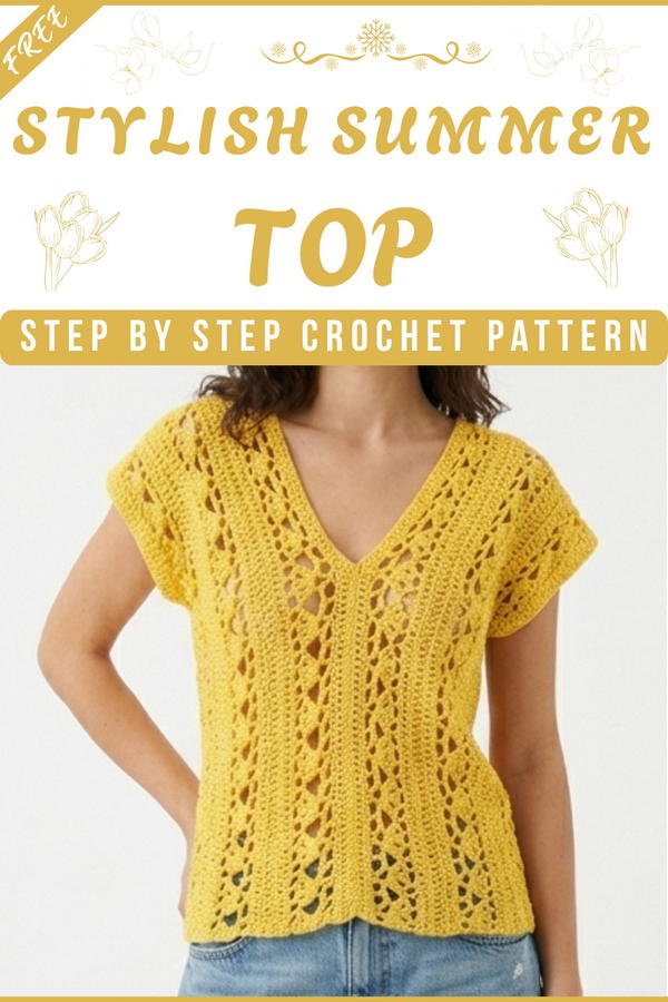 Crochet Crochet summer top easy and quick, step-by-step tutorial easy and quick, step-by-step tutorial 8