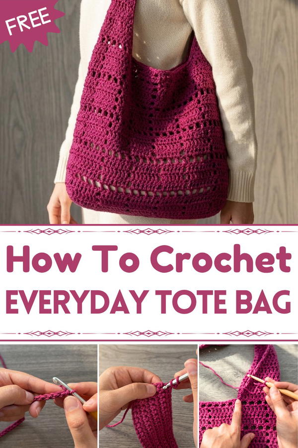 Crochet Everyday Tote Bag Tutorial 1