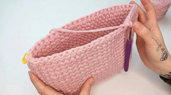 Crochet Handle Bag Full Tutorial 6