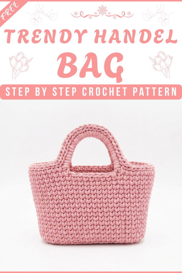 Crochet Handle Bag Full Tutorial 8