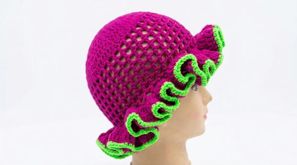 Crochet Mesh Rufflehat TutorialHow To Crochet A Mesh Hat For Beginners 2