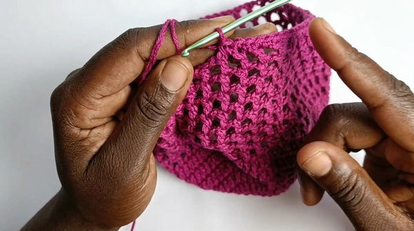 Crochet Mesh Rufflehat TutorialHow To Crochet A Mesh Hat For Beginners 7