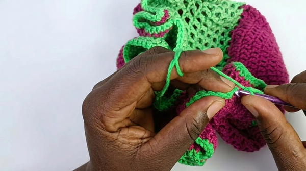 Crochet Mesh Rufflehat TutorialHow To Crochet A Mesh Hat For Beginners 8