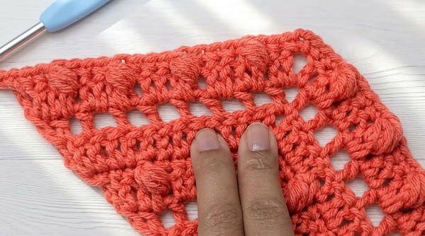 Crochet Puff Stitch Shawl 5