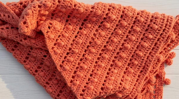 Crochet Puff Stitch Shawl 6