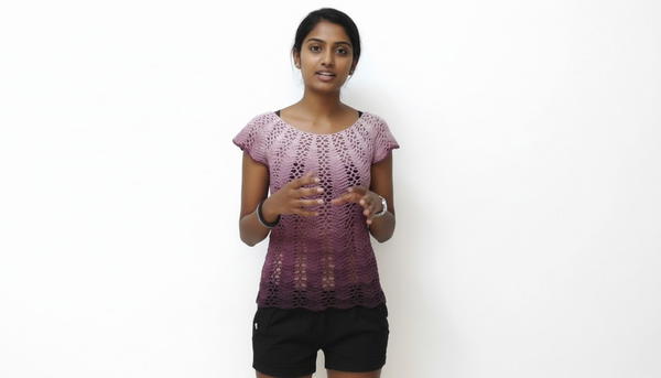 Crochet Sea Drops T-Shirt Tutorial 2