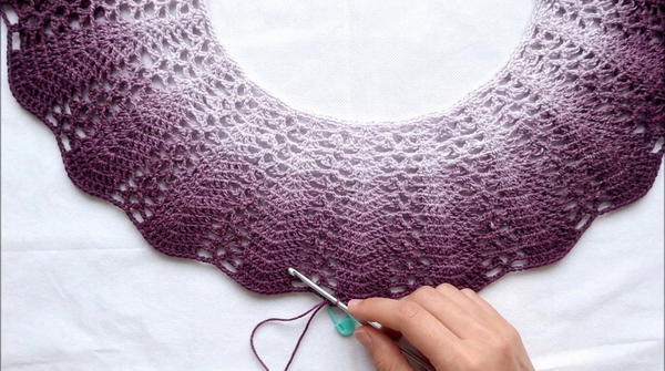 Crochet Sea Drops T-Shirt Tutorial 5