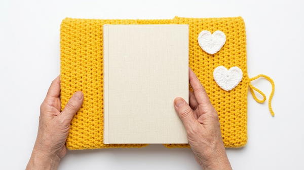 Crochet book cover 6