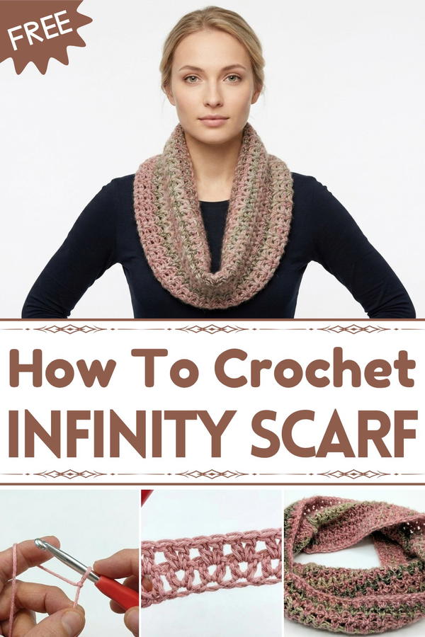 Crochet infinity scarf - shawl....two different ways to finish the project 1