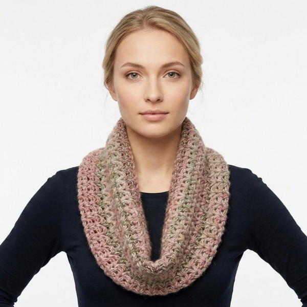 Crochet infinity scarf - shawl....two different ways to finish the project 8