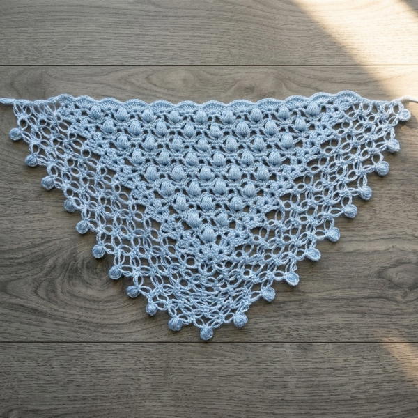 Crochet super easy puff stitch scarf 8