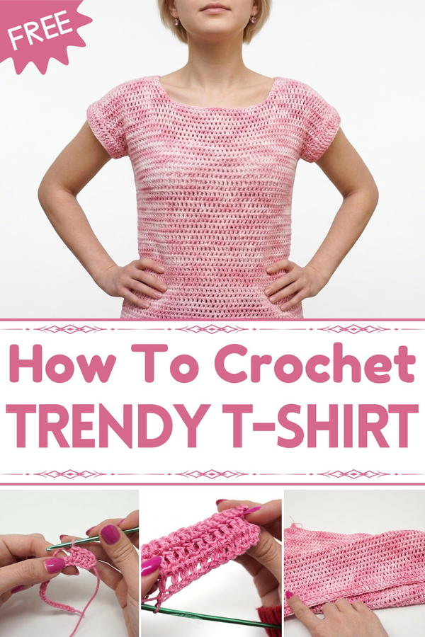 EASY CROCHET T-SHIRT TUTORIAL 1