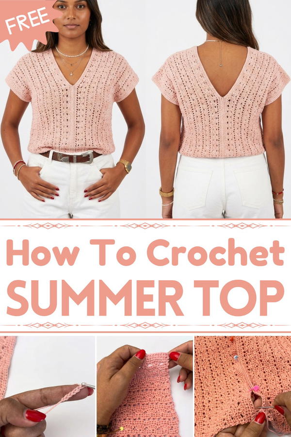 EASY CROCHET TUTORIAL Beginner Summer Top Adjustable Size XS to X 1