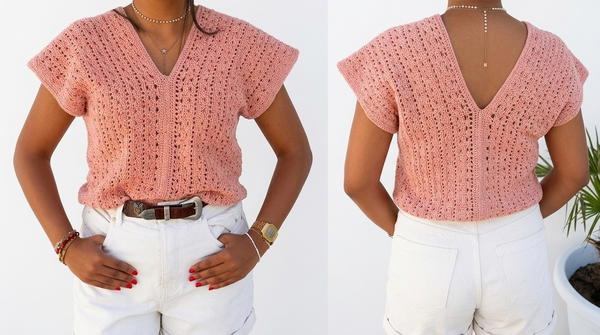 EASY CROCHET TUTORIAL Beginner Summer Top Adjustable Size XS to X 2