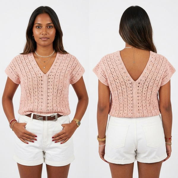 EASY CROCHET TUTORIAL Beginner Summer Top Adjustable Size XS to X 8