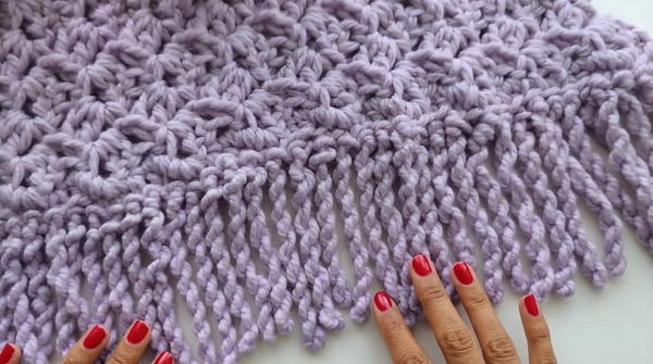 Easy Crochet Blanket Scarf Tutorial - Free Crochet Pattern 7
