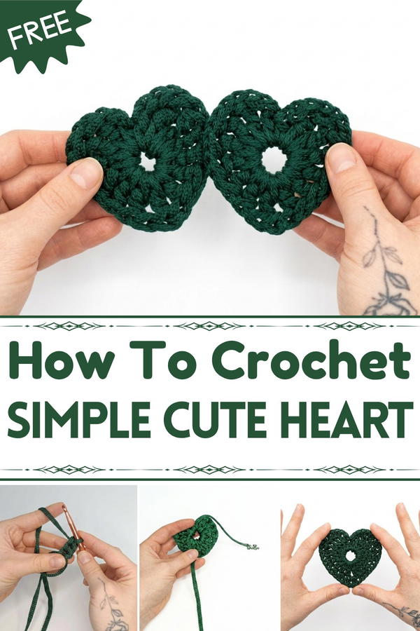 Easy Crochet Heart Tutorial for Beginners 1
