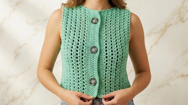 Easy-Crochet-Vest-Tutorial-No-Sewing-Detailed-Instructions-2