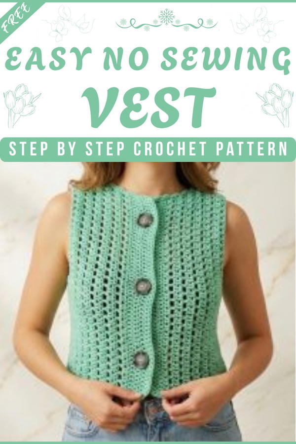 Easy Crochet Vest Tutorial No Sewing + Detailed Instructions Adnan Done 7