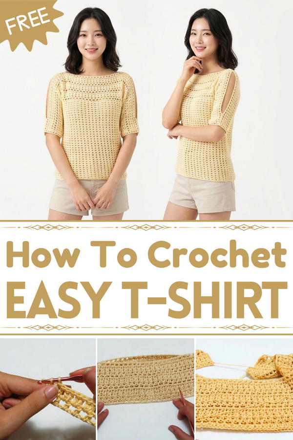 Easy Crochet t-shirt crochet 1