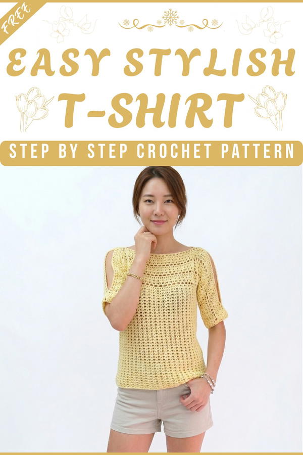 Easy Crochet t-shirt crochet 7