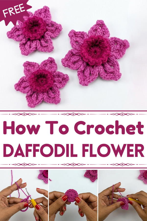 Easy Daffodil Crochet Flower Tutorial Beginner Friendly 1