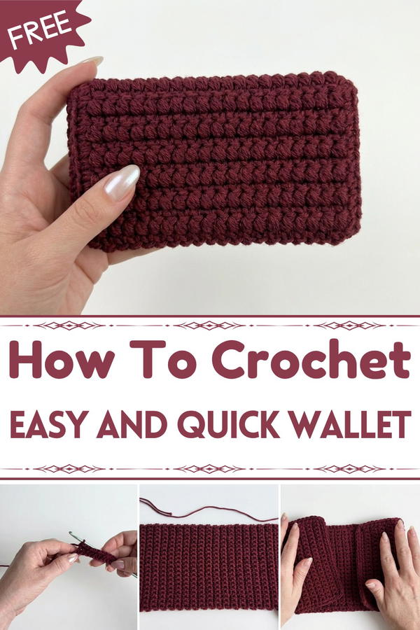 Easy and quick to make crochet wallet How to make a crochet wallet 1