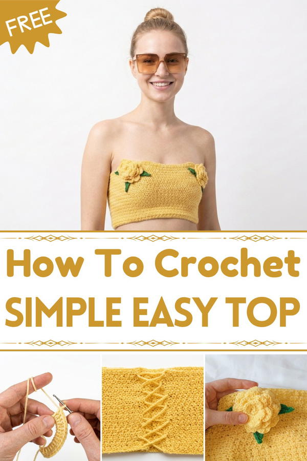 Easy crochet top tutorial 1
