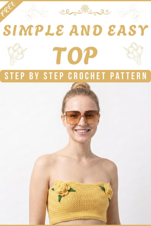 Easy crochet top tutorial 8