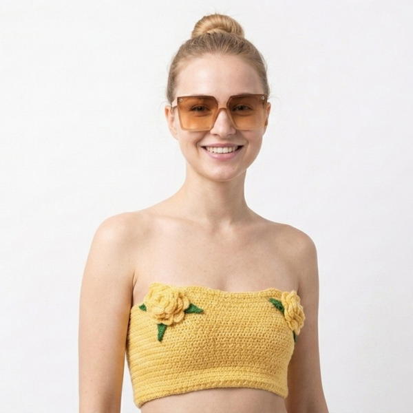 Easy crochet top tutorial 9