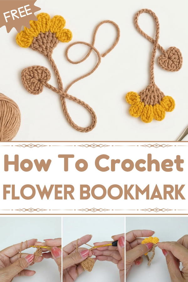 Flower Bouquet Bookmark Easy Crochet Ideas for Beginners 1