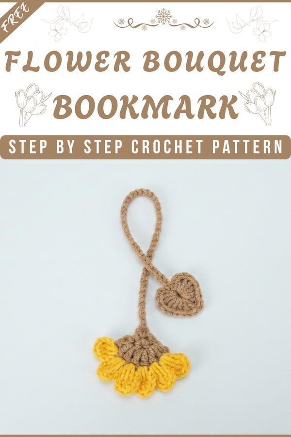 Flower Bouquet Bookmark Easy Crochet Ideas for Beginners 8