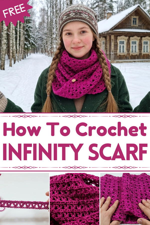 How To Crochet INFINITY SCARF 1