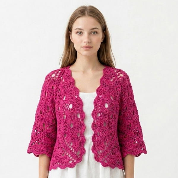 How to crochet hexagon cardigan beginner friendly 8