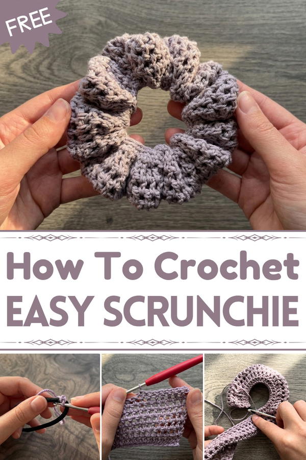 How to crochet scrunchie tutorial fast & easy crochet project 1