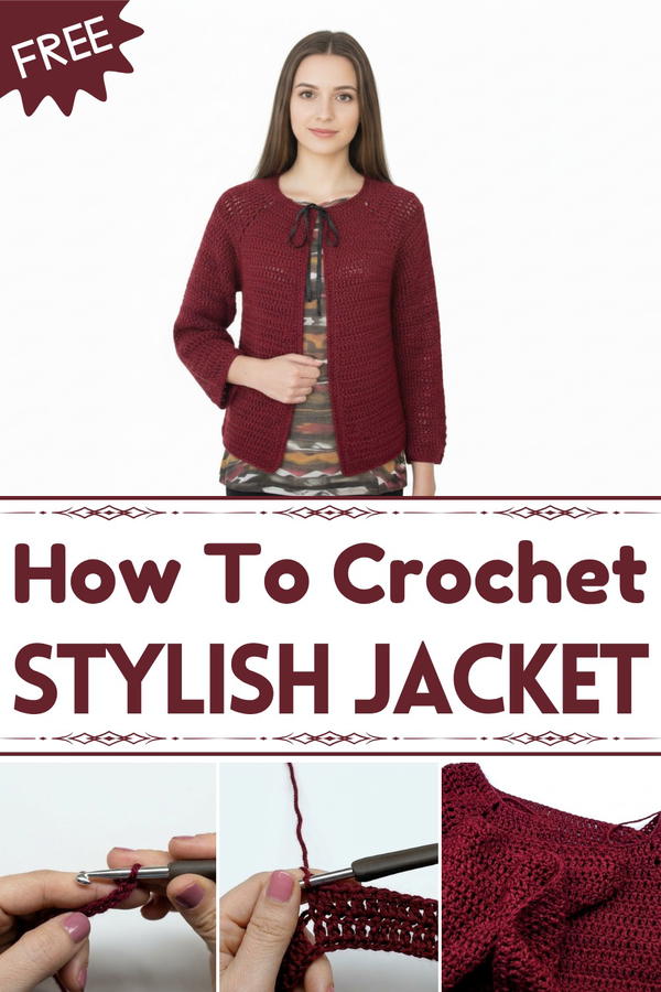 Natural crochet jacket 1