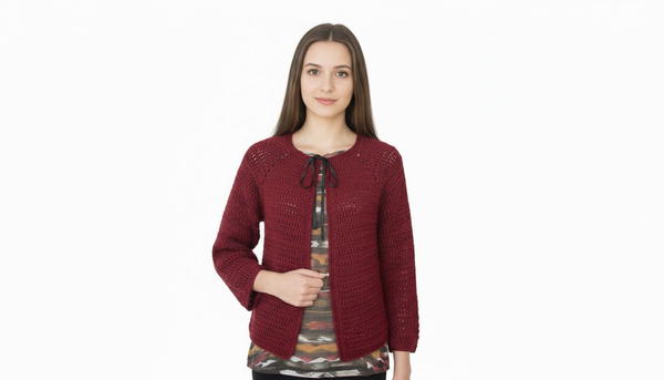 Natural crochet jacket 2