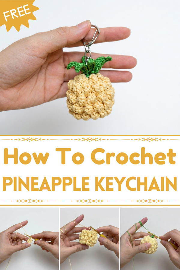 Pineapple Keychain (Wax Cord) _ Cute & Durable 1