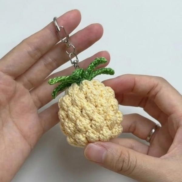Pineapple Keychain (Wax Cord) _ Cute & Durable 7