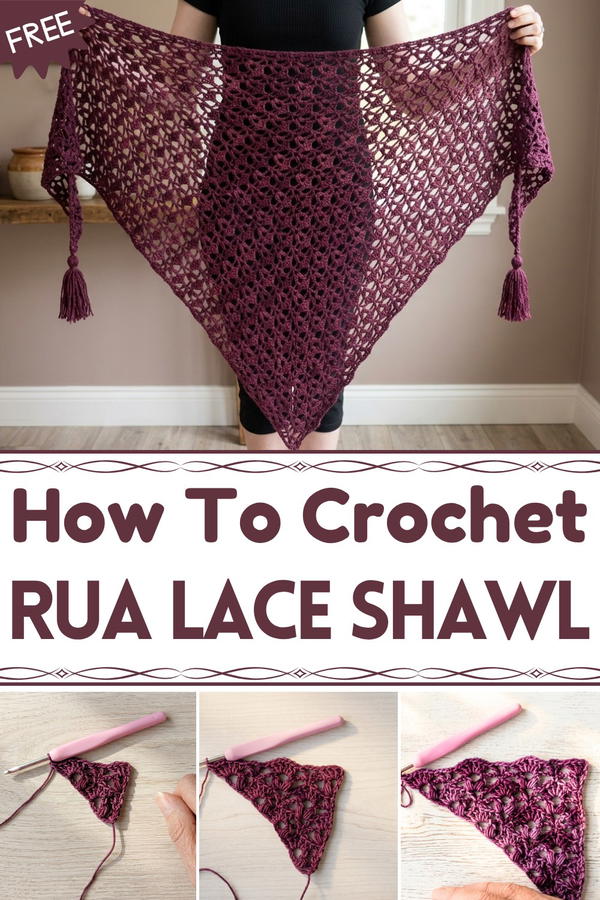 Rua Lace Crochet Shawl `