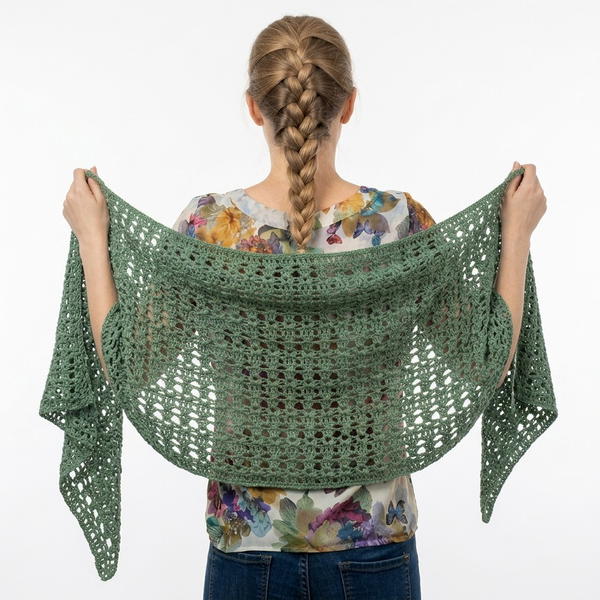 Simple and easy rectangular crochet shawl for beginners 8