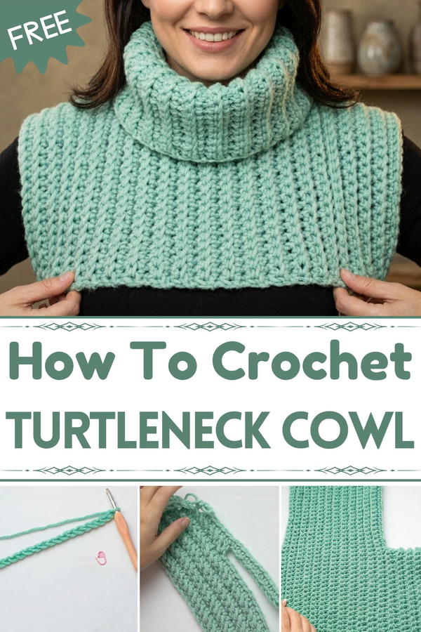 Super Easy Seamless Chunky TurtleNeck Cowl 1
