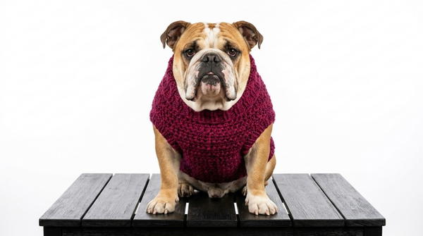 Top down crochet dog sweater 2