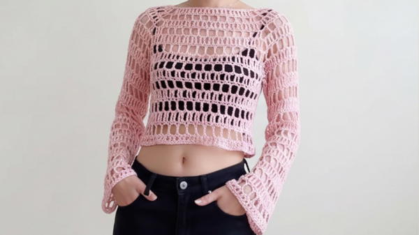 Treble Crochet Mesh Top In-depth Tutorial - FREE Pattern XS to XXL 2