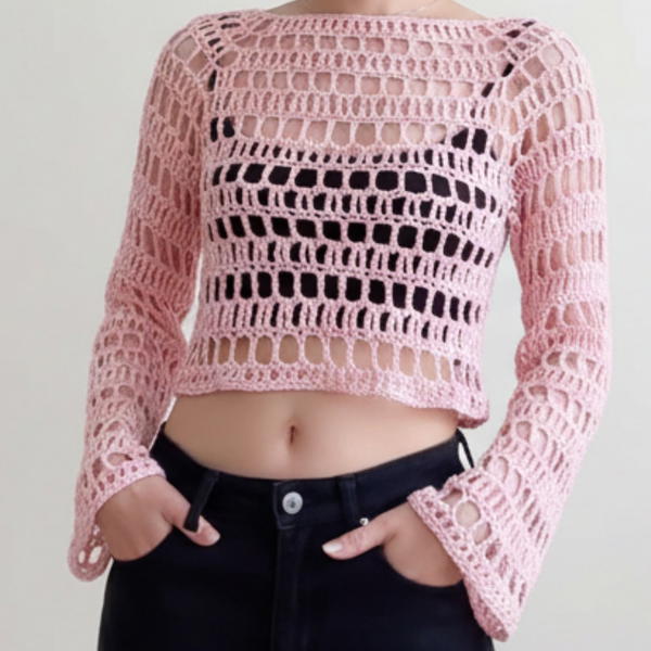 Treble Crochet Mesh Top In-depth Tutorial - FREE Pattern XS to XXL 9